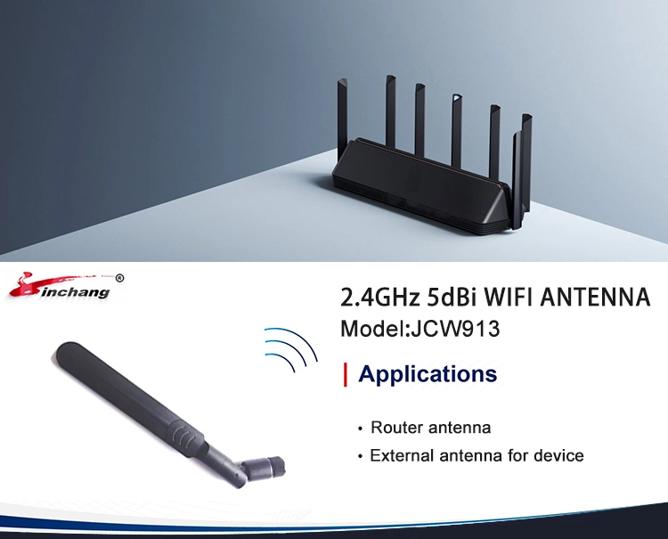 Car Dual Band 2.4G 5.8g WiFi/WLAN Rubber Antenna SMA Male Connector