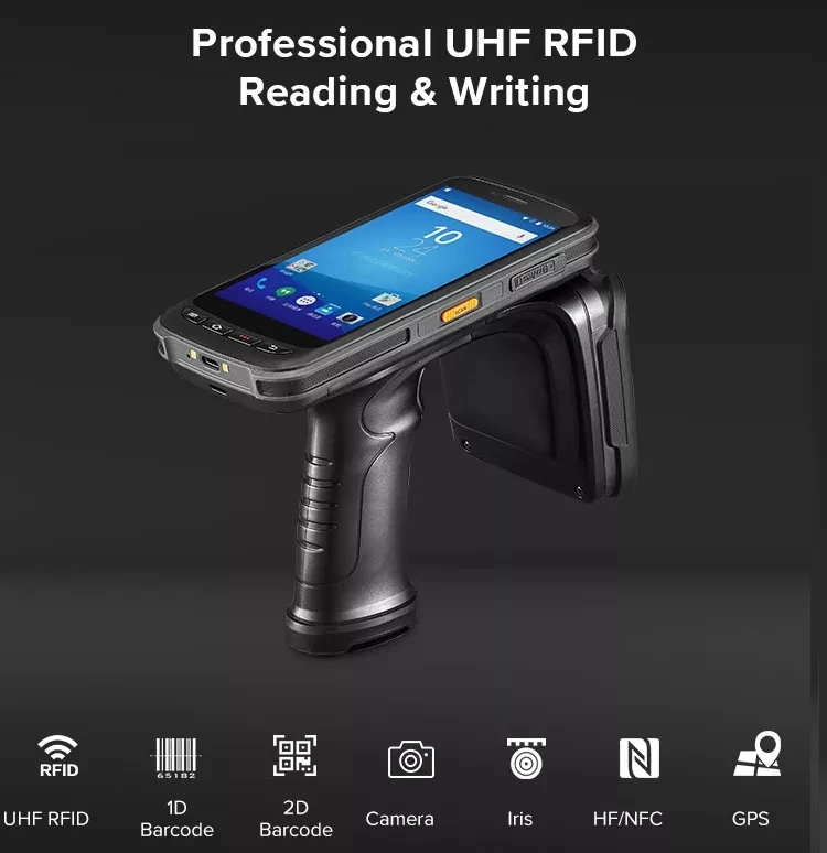 Handheld Long Range UHF Reader RFID Handheld Reader Wireless RFID Reader Handheld Terminal with Blue Tooth WiFi Camera GPS Android OS