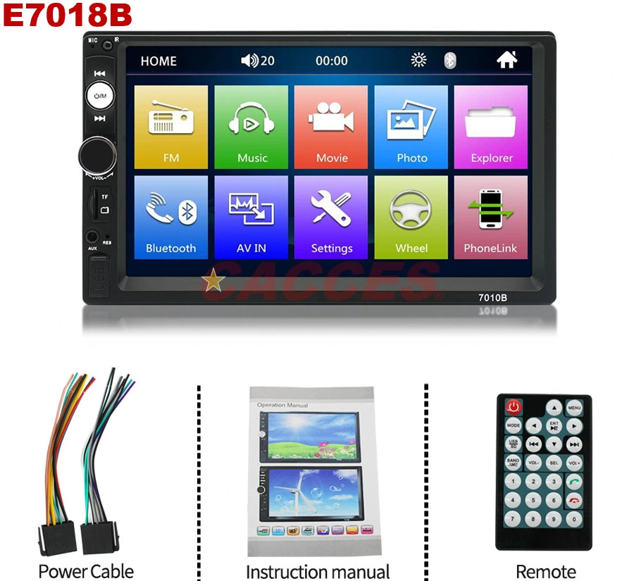 Universal 7 Inch IPS HD Touchscreen Wireless Carplay/Android Auto Pad for Car/Truck/Bike/Bus Auto Multimedia Displayer GPS Car Navigation Screen for All Vehicle