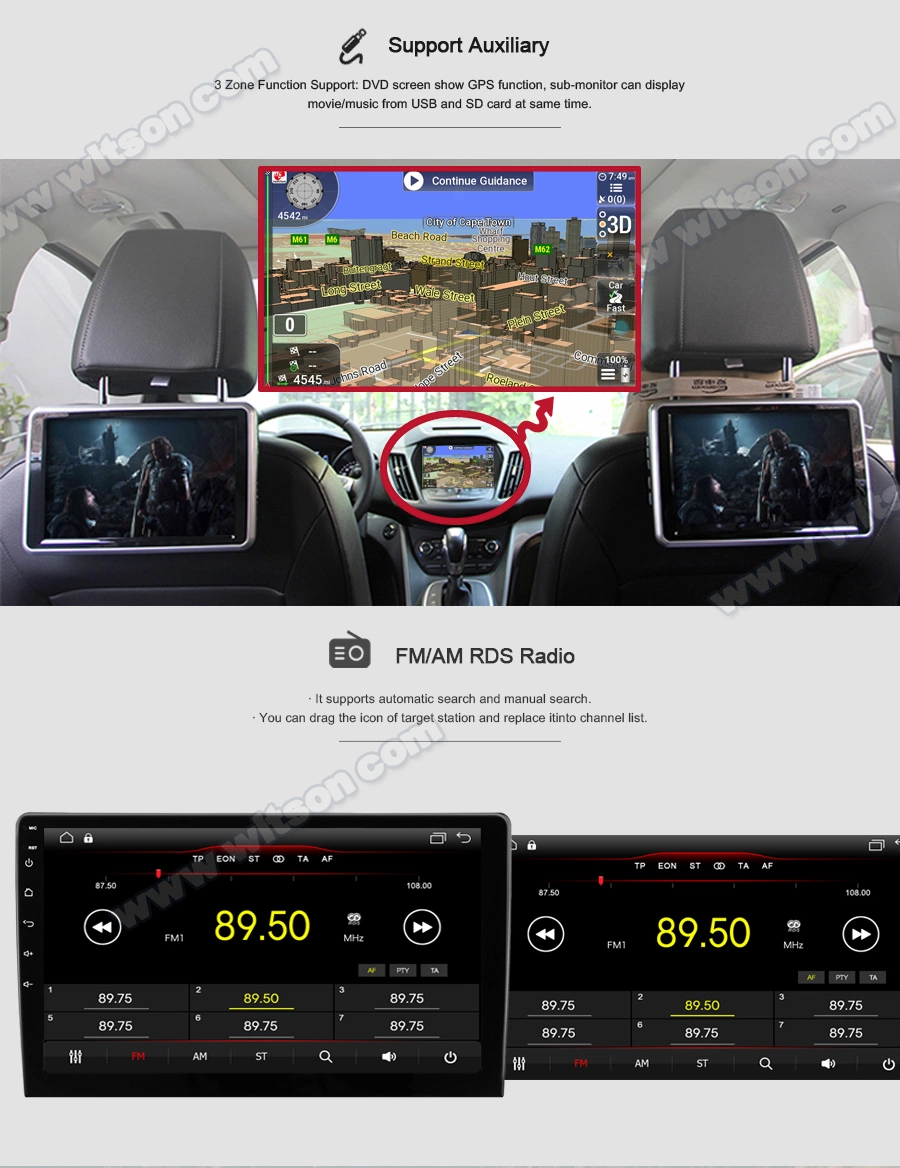 Witson Android 11 Big Screen Car Radio for Honda City 2008-2011 (Auto A/C) Multimedia Player