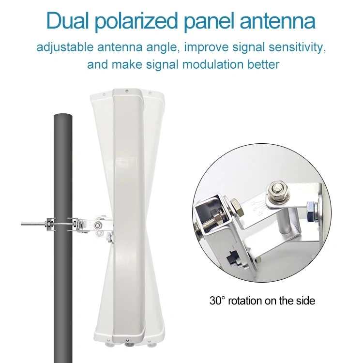 Outdoor Base Station Panel Antenna, 16 dBi, 45-Degree, 2 X Type N Female, H/V Dual Pol, 2.7 GHz 2-Port Sector Antenna