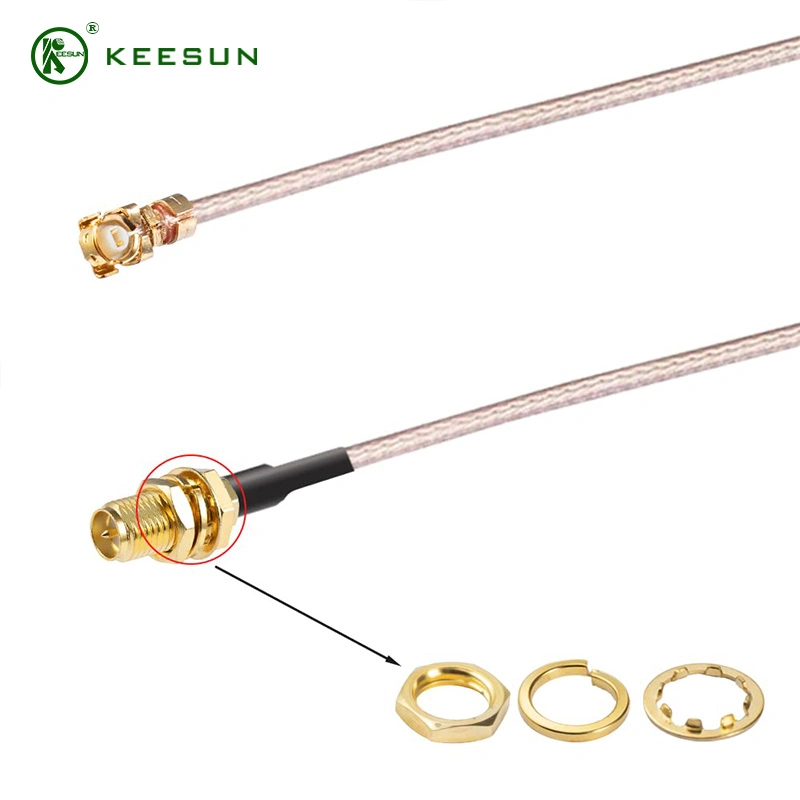 WiFi Antenna Jumper Cable RP-SMA Female Straight to U. FL Ipex Connector with Rg178 Cable