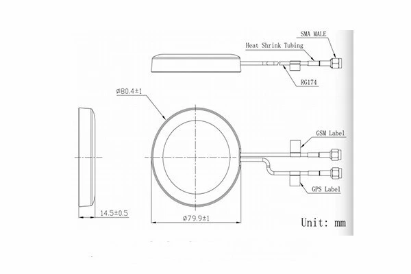 Gl-Dyg055-2GPS/Glonass+GSM/3G Combine External Antenna