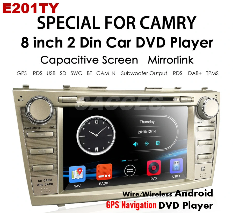 Universal 7 Inch IPS HD Touchscreen Wireless Carplay/Android Auto Pad for Car/Truck/Bike/Bus Auto Multimedia Displayer GPS Car Navigation Screen for All Vehicle