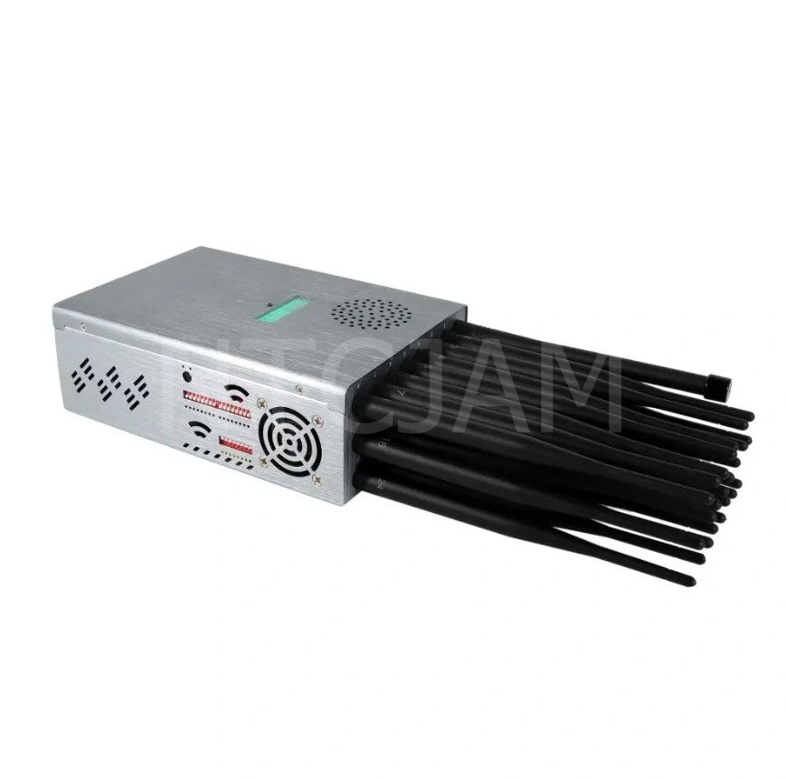 24 Antennas All-in-One Full Bands 5g Cell Phone Signal Jammer Blocking 5g 3400/3600MHz GPS/WiFi/GSM/Lojack/RF315MHz-433MHz-868MHz