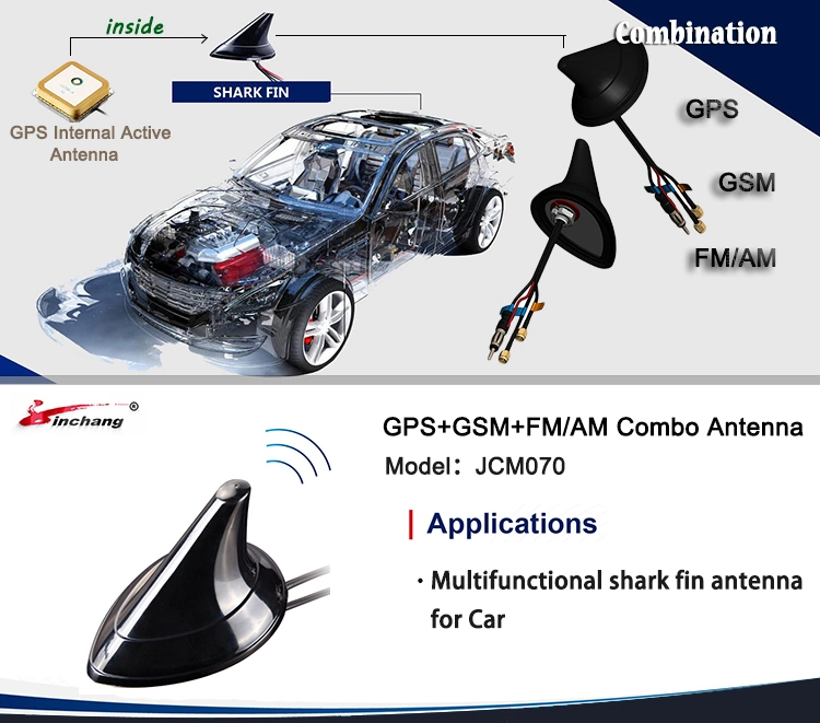 GPS GSM FM/Am Combo Shark Fin Car Antenna