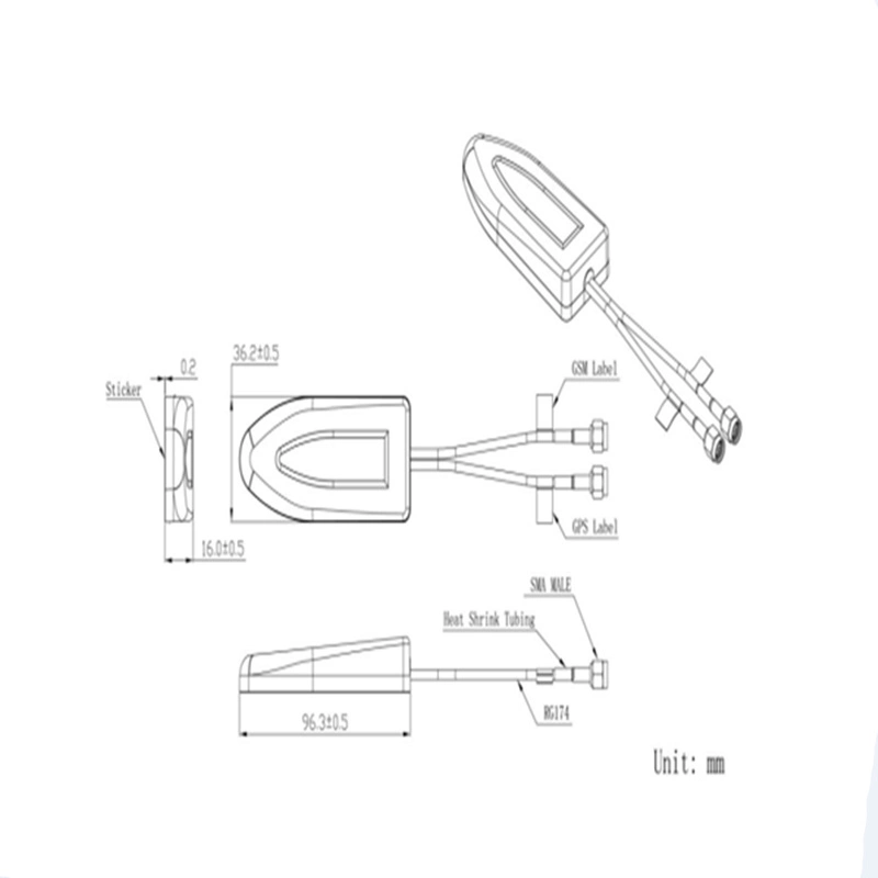 GL-DY009 GPS+GSM Combo Antenna with Fakra Connector