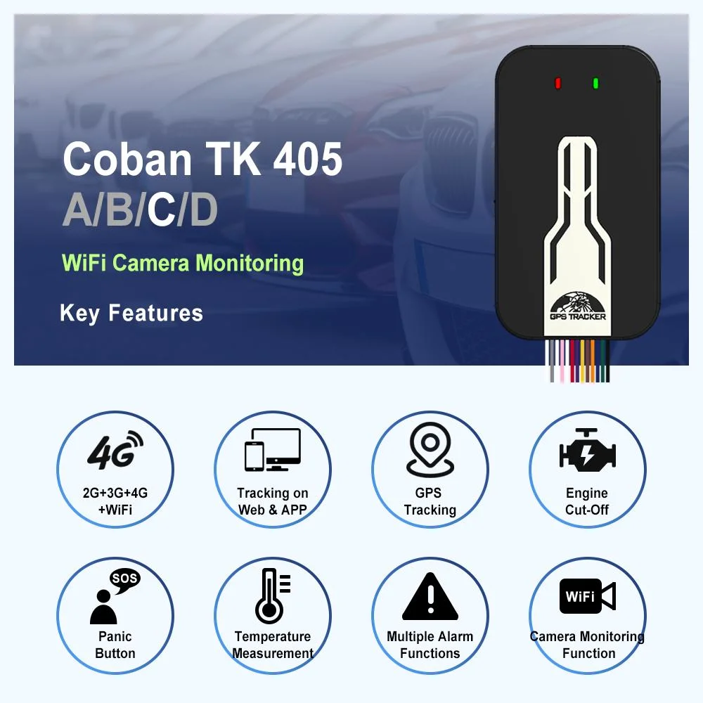 Coban 405 Auto Electronics 4G GPS Fleet Management Device Car Tracker Mini Global Real Time GSM/GPRS/GPS Tracking Device