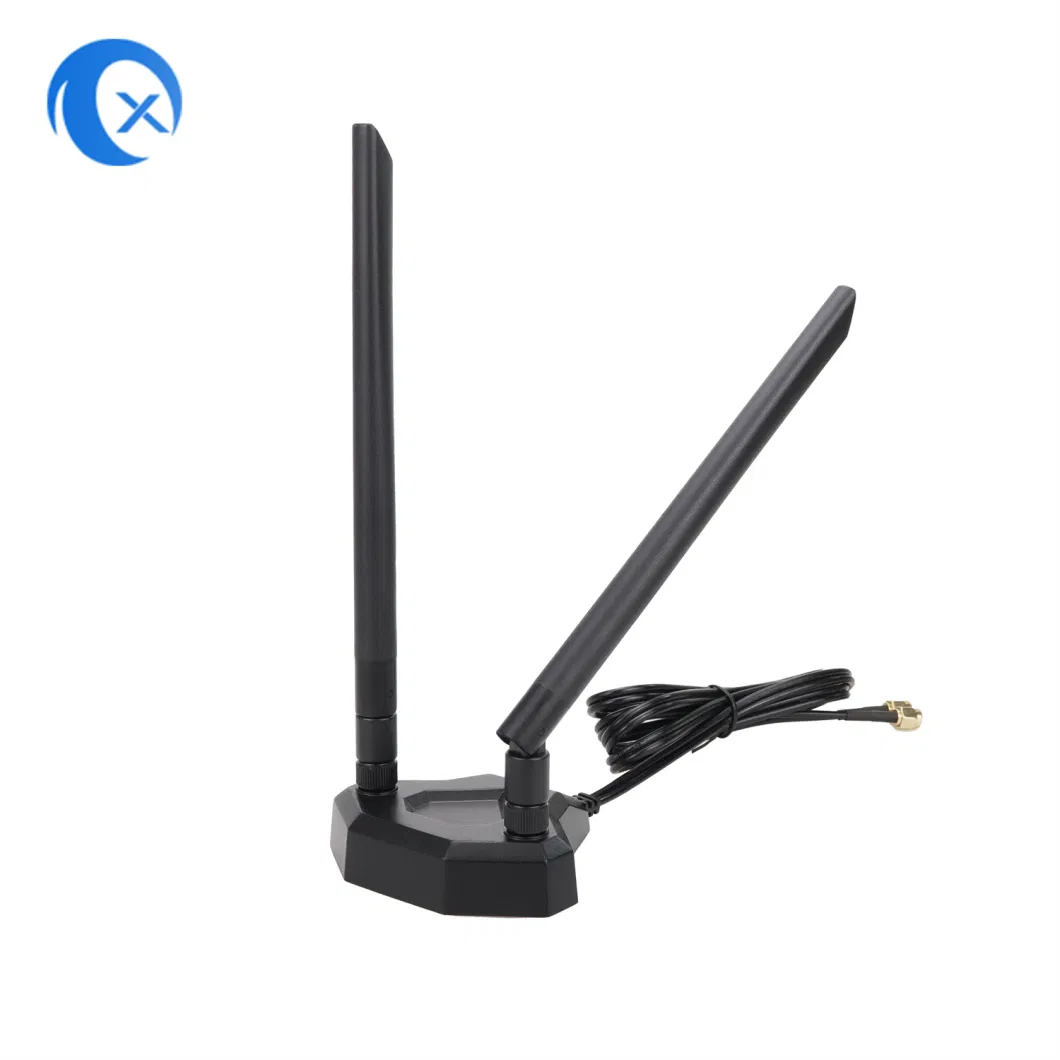 2.4/5.8GHz 5dBi Dual-Band Magnetic Mount Antenna WiFi Bluetooth Wireless Extender RP-SMA Male with Rg174 Cable