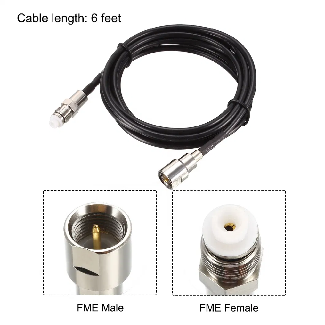 Fme Male to Fme Female RF Coaxial Cable Jack OEM Connectors for External Antenna Applications in Wi-Fi Radios Wireless Devices