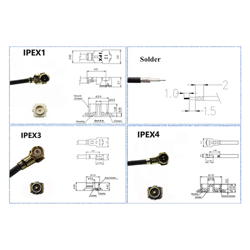 5cm Internal 2.4G Omni FPCB Antenna High Gain 5dBi 5.8g Built-in Dual Band Antenna 5g 2.4GHz WiFi Antenna