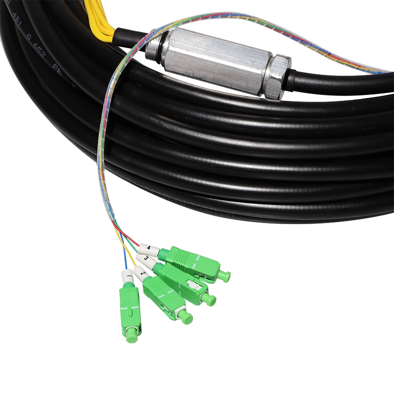 Optic Fiber Pre-Terminated Waterproof Pigtail Cable, 4 Core Waterproof Fiber Pigtail