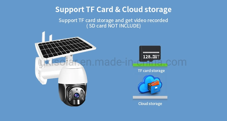 Amazon Best Selling CCTV TF Card NVR Could Storage Outdoor Security Wireless WiFi IP Dome LTE 4G Solar PTZ Camera