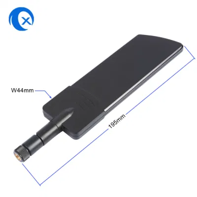 Antena de caucho LTE RP-SMA macho recta 4G giratoria