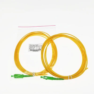 Fibra óptica simple SC APC 9125 simple - extremo libre de fibra óptica - Chaqueta de PVC de 0,9 2,0 3,0 mm