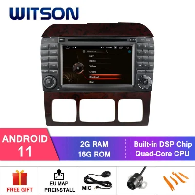 Witson Quad-Core Android 11 Car Multimedia Player para Mercedes-Benz S. DVD de clase de coches
