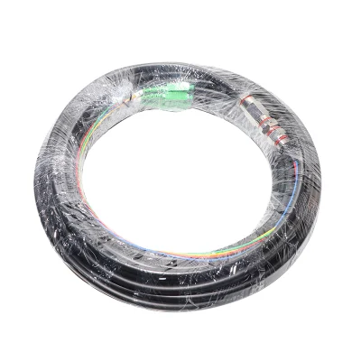 La fibra óptica Pre-Terminated Pigtail impermeable, resistente al agua en forma de espiral de fibra de 4 núcleos