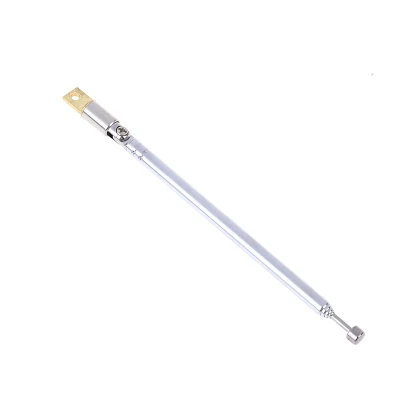 37cm 5 secciones de acero inoxidable telescópico de radio AM/FM Antena Universal Hot