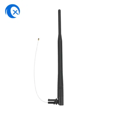 2.4G omnidireccional 7 dBi High-Gain basculante negro externo Antena WiFi router con cable