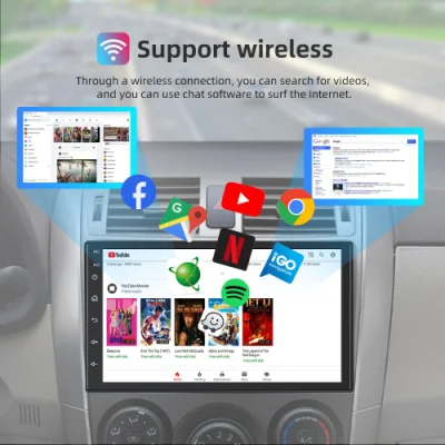 1DIN ajustable de 7 pulgadas de FM Radio estéreo para coche Android 9.1 pantalla de contacto de 1080P de cuádruple núcleo reproductor de radio de coche Navegación GPS