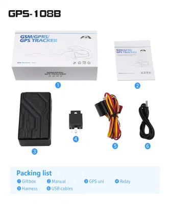 Localizador portátil Rastreador de GPS Hot Tracker GPS Tk108b con Sensor de choque detecta movimiento de la gestión de flota