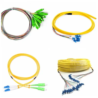 LC SC FC St APC UPC G652D el modo Single 3mm de fibra óptica Cable Pigtail puente