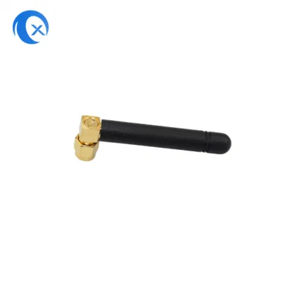 Antena de 433 MHz de 1dBi ganancia con SMA macho en ángulo recto Conector