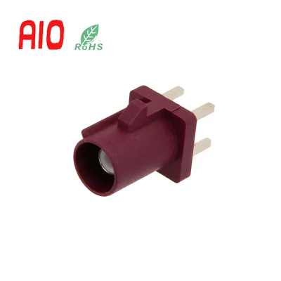0-6 GHz B blanco macho macho recto de soldadura Fakra agujero pasante accesorio montaje PCB conector RF para automoción de antena de radio con alimentación fantasma