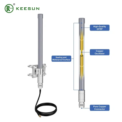 915MHz antena de fibra de vidrio para exteriores Lora con código de clip para base Estación
