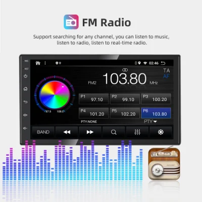 1DIN ajustable de 7 pulgadas de FM Radio estéreo para coche Android 9.1 pantalla de contacto de 1080P de cuádruple núcleo reproductor de radio de coche Navegación GPS
