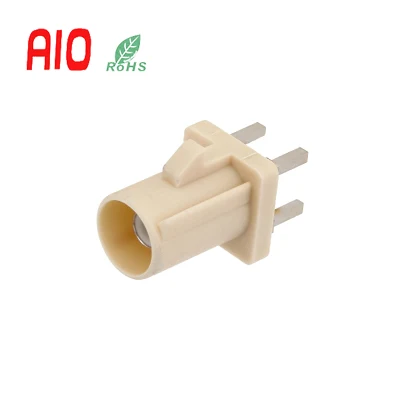 0-6 GHz B blanco macho macho recto de soldadura Fakra agujero pasante accesorio montaje PCB conector RF para automoción de antena de radio con alimentación fantasma