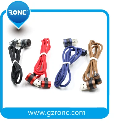Precio de mayoreo Diseño de interfaz de codo de cable de carga de datos USB para el iPhone