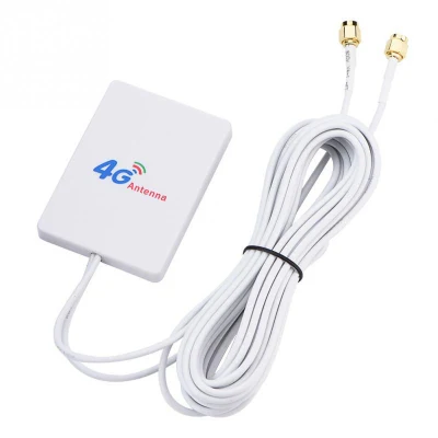 Antena externa de módem router LTE 4G de alta ganancia para interiores 28dBi SMA doble con cable de RG174 metros 2