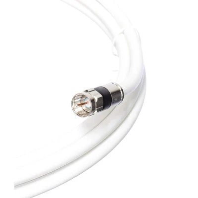 Los conectores de cable coaxial RG6 F81 / Coaxial Digital RF - AV, televisión por cable, la antena, y de satélite, Cl2 con valor nominal (3&prime; pies (0,9 m), blanco)