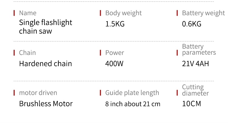 Suca Mini Chainsaw Cordless Chain Saws, 18V Electric Chainsaw, Pruning Saw