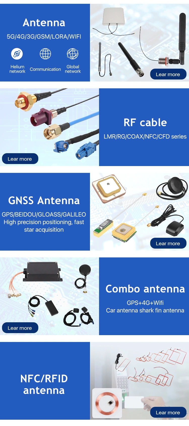 Active GPS Internal Ceramic Antenna RF1.13 Cable for Tablet GPS Built-in Antenna