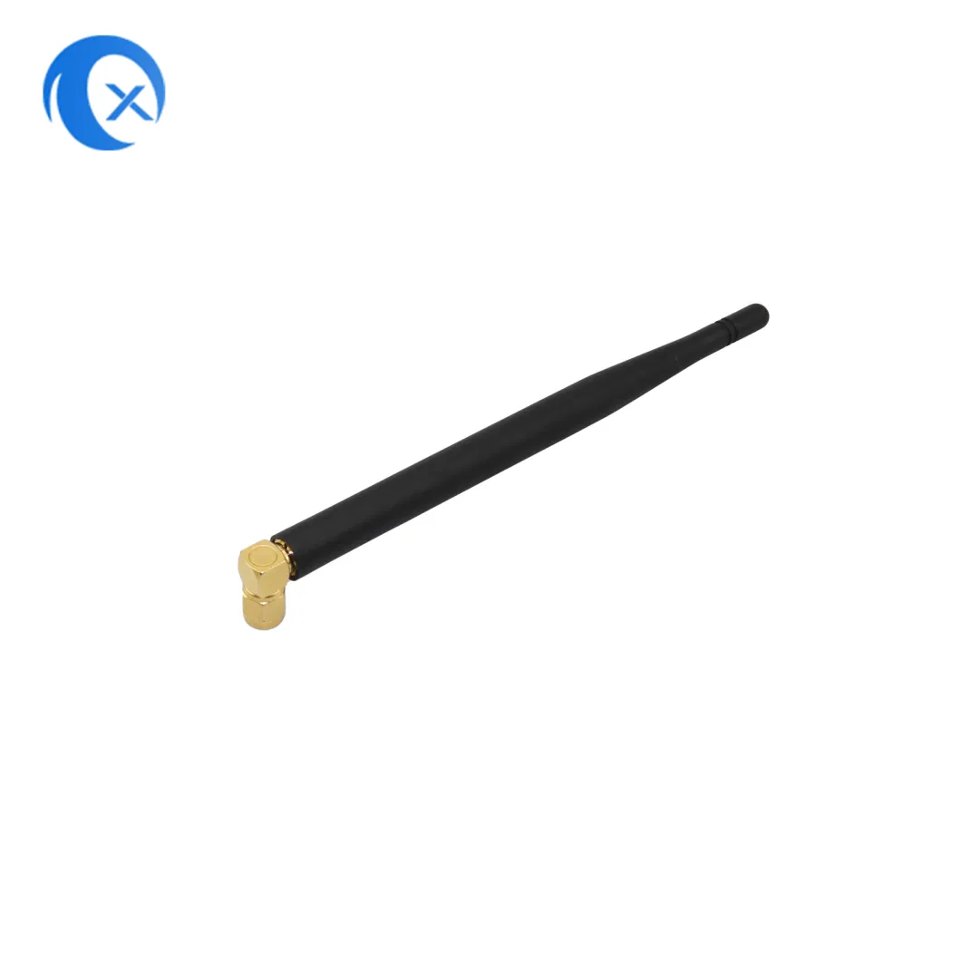 2.4G Fixed Right Angle SMA WiFi Rubber Duck Antenna for Router