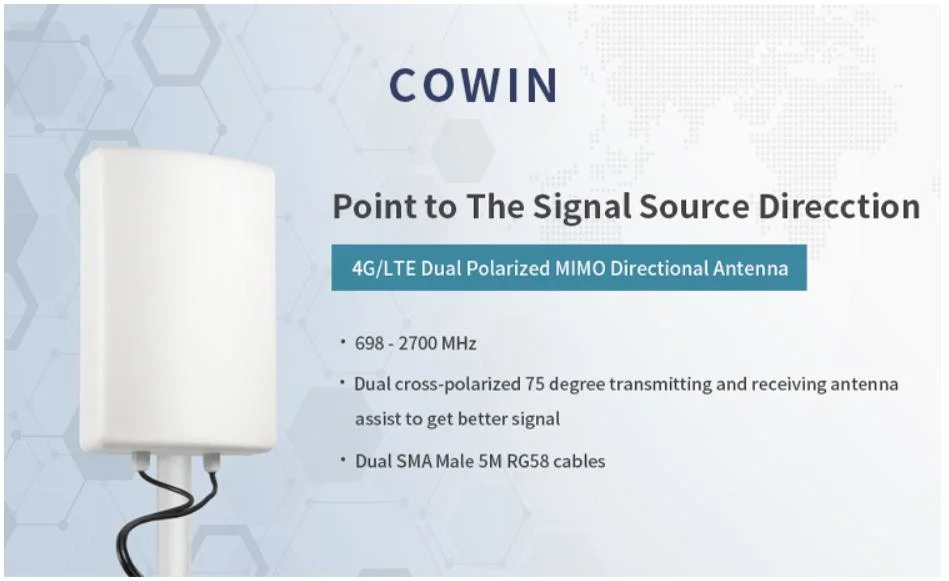 Factory Price Good Signal Wide Band High Gain Distributed Antenna System 2 Port Directional Wall Mount Antenna