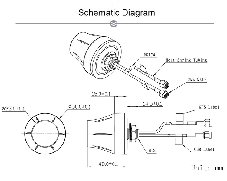 900MHz/High Gain External Active GPS GSM Combined Electronic Antenna