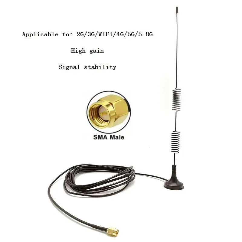 High Quality 2g 3G 4G 5g GPRS Magnetic Antenna with Male Connector 698-2700MHz 5.8g 4G Antenna 5g Antenn