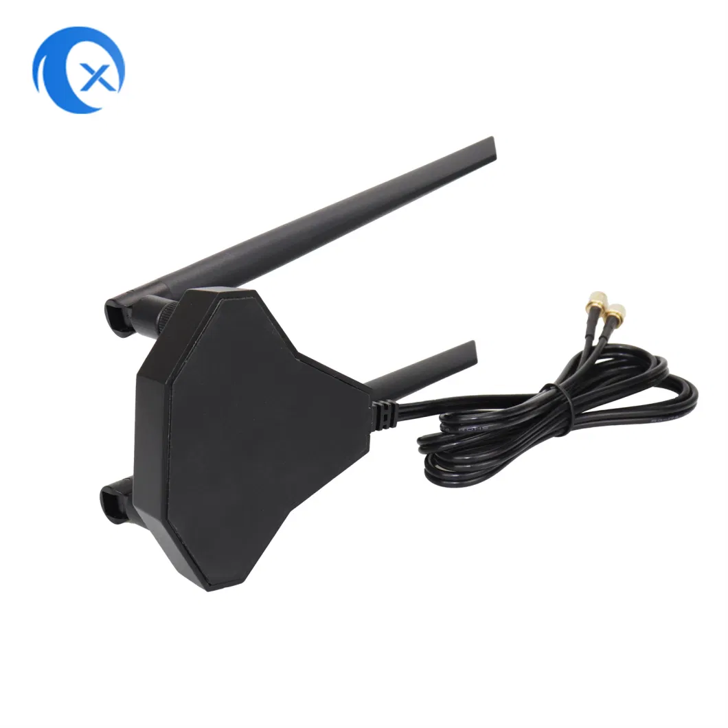 2.4/5.8GHz 5dBi Dual-Band Magnetic Mount Antenna WiFi Bluetooth Wireless Extender RP-SMA Male with Rg174 Cable