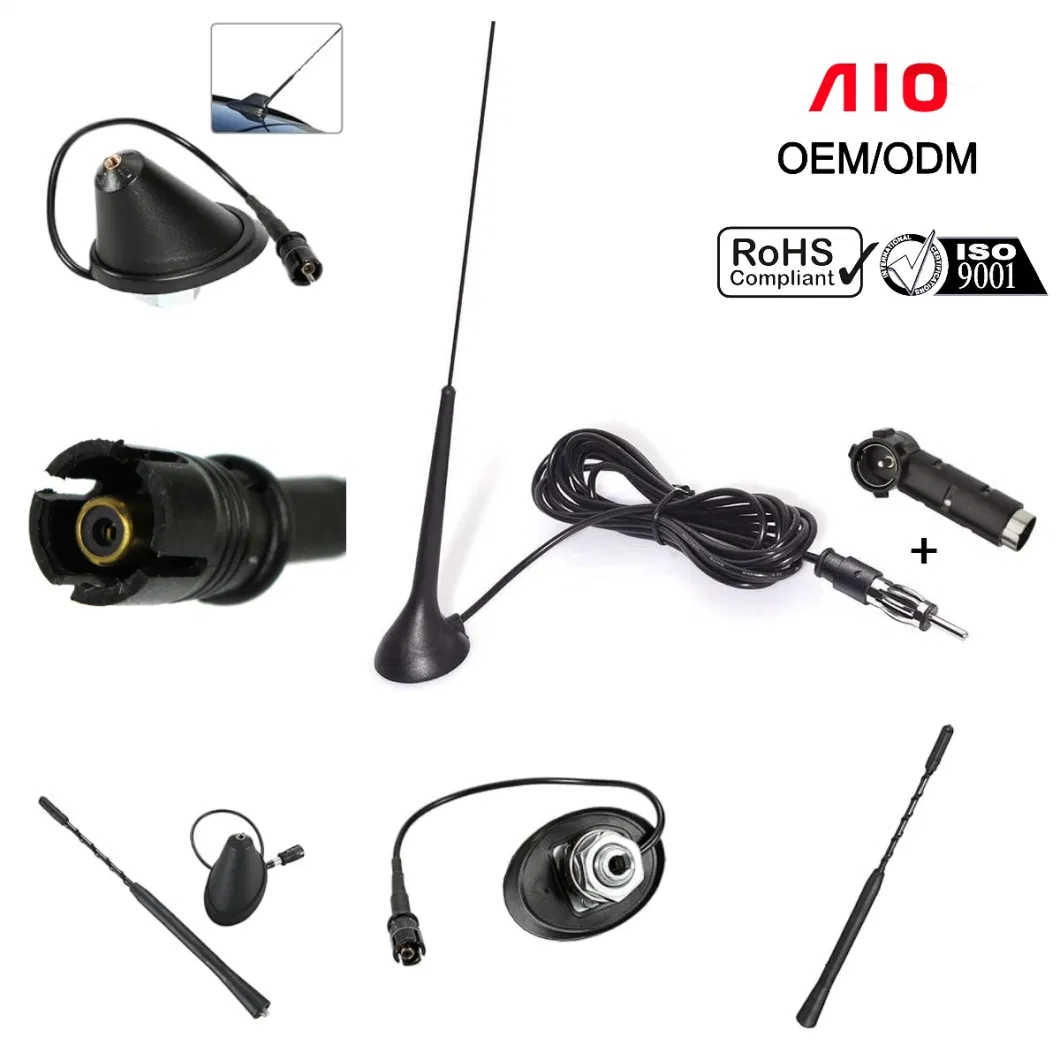Aerial Antenna Base+Whip Connector Flexible Rubber Design for Optimized FM/Am Reception for V-W Jetta Golf Gti Passat