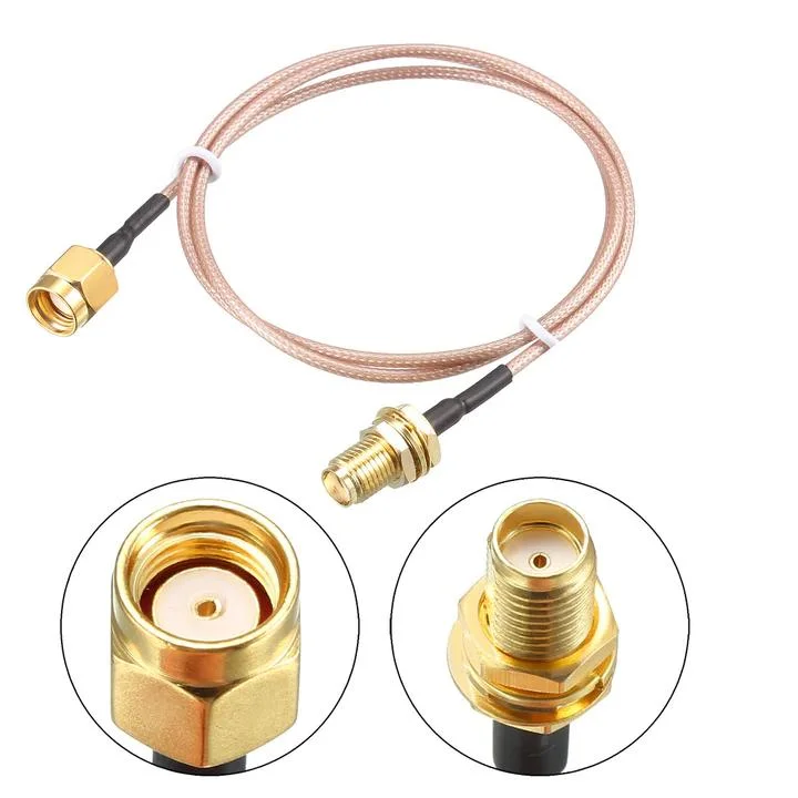 50 Ohms S-Ma Male to S-Ma Female Adapter Kit RF Coaxial Cable for WiFi Amateur Radio GPS 3G 4G LTE Antenna Lna