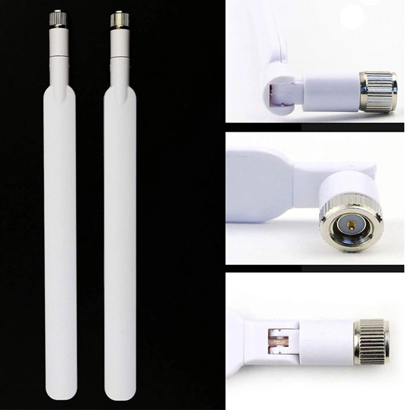 Durable White Color Rubber Duck SMA Male Connector 4G Router LTE Antenna