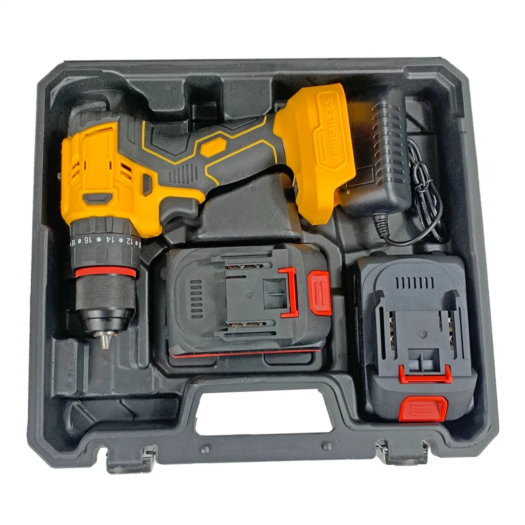 Youwe High-Quality Magnetic Drilling with Faster Charger Electric Tool, Power Tools, Cordless Drill 21V Cordless Drill, Power Drill Set with 2 Batteries