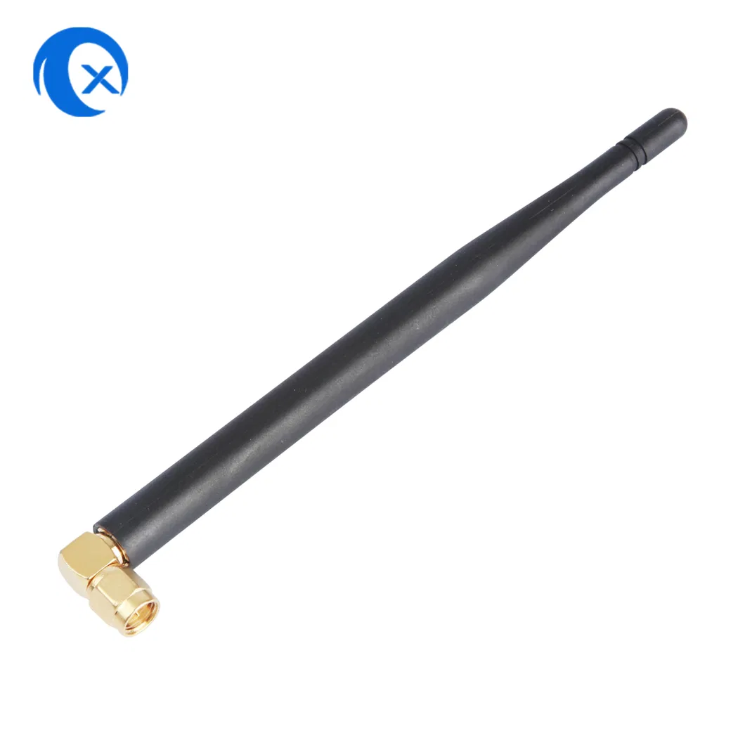 2.4G Fixed Right Angle SMA WiFi Rubber Duck Antenna for Router