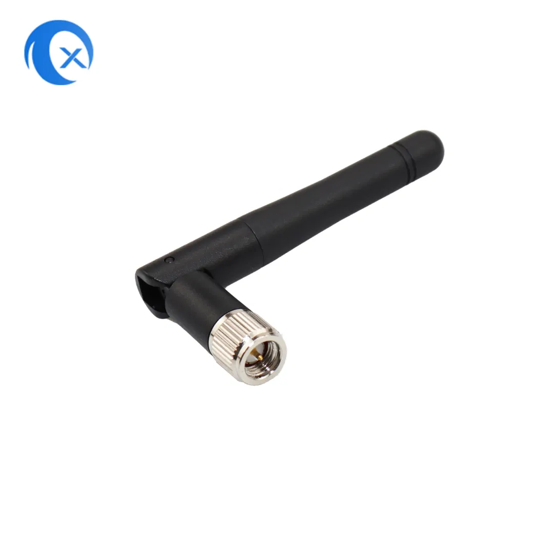 Dual Band 2.4G/5.8g WiFi Foldable Rubber Antenna with RP SMA Male