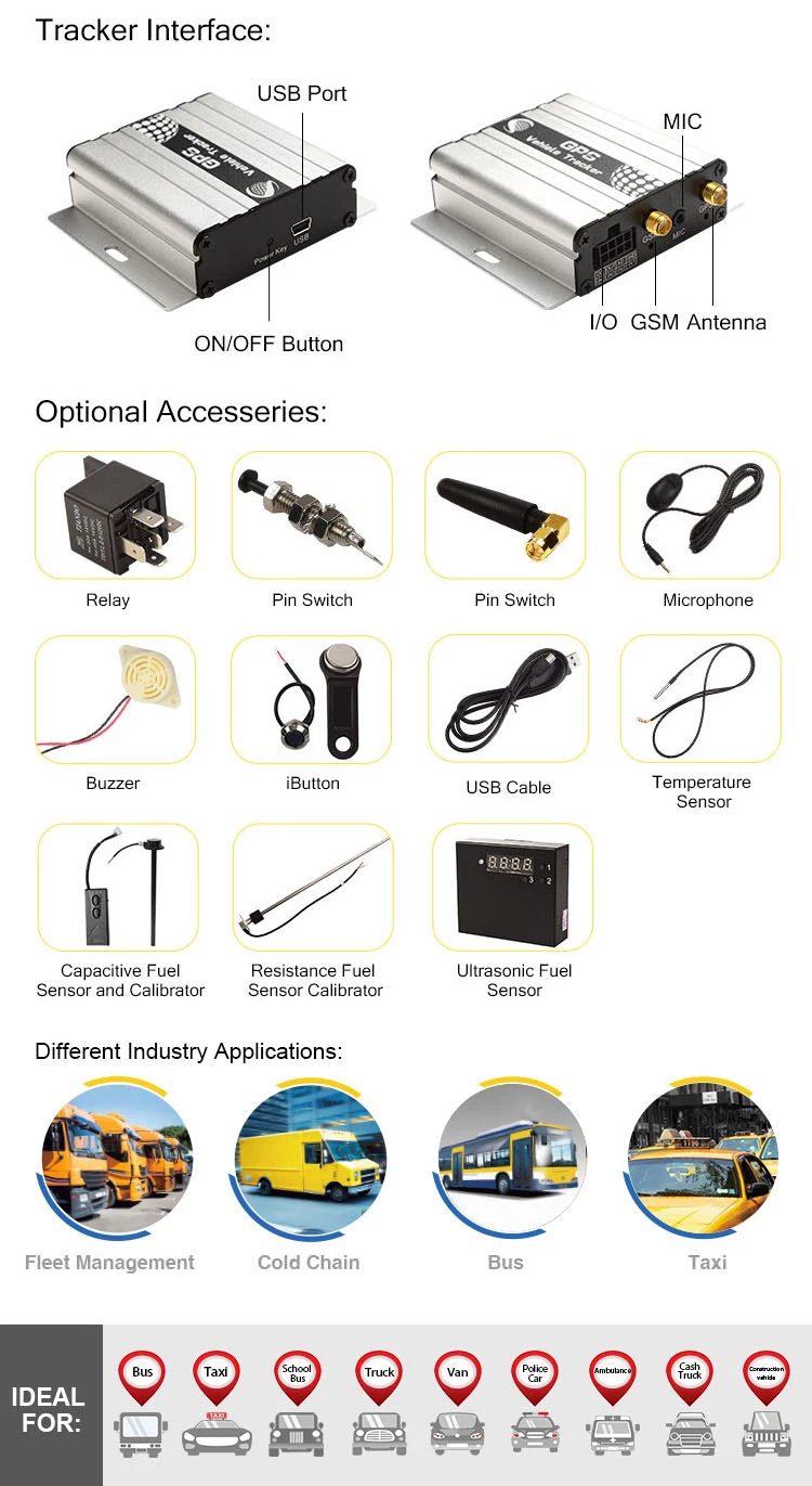 Factory Price Car IMEI Number Location Vehicle System GPS Tracking with Fuel Level Sensor