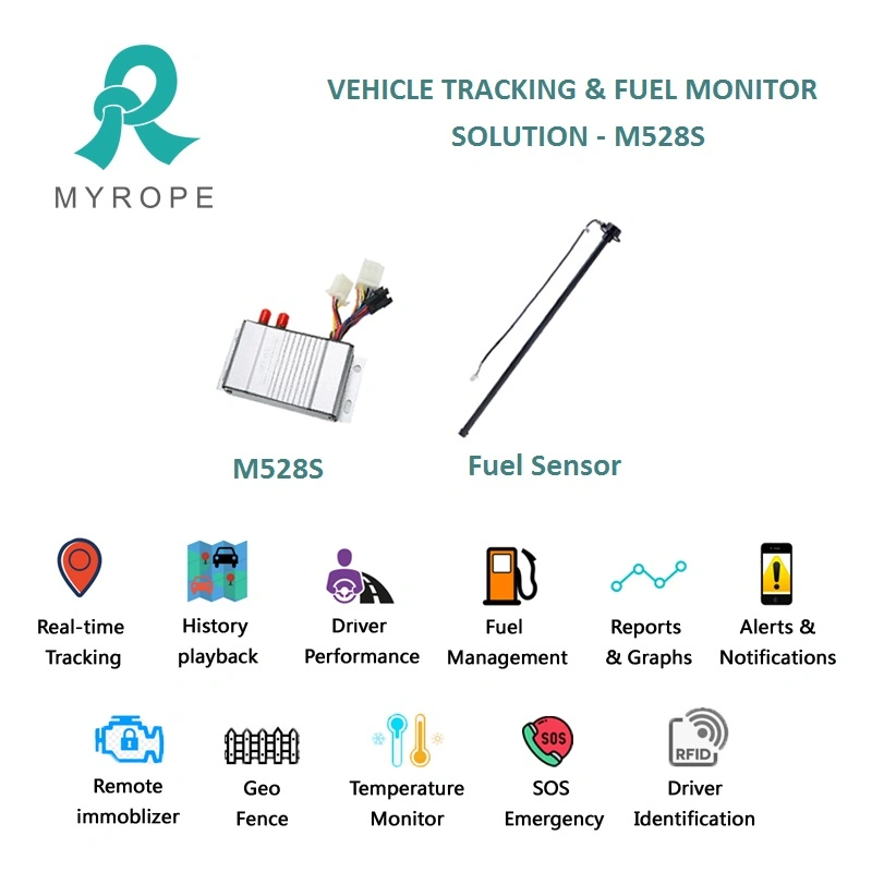 GPS with Fuel Level Sensor Vehicle Tracker with Power off Alarm for Truck Tractor GPS Tracker Fleet Management