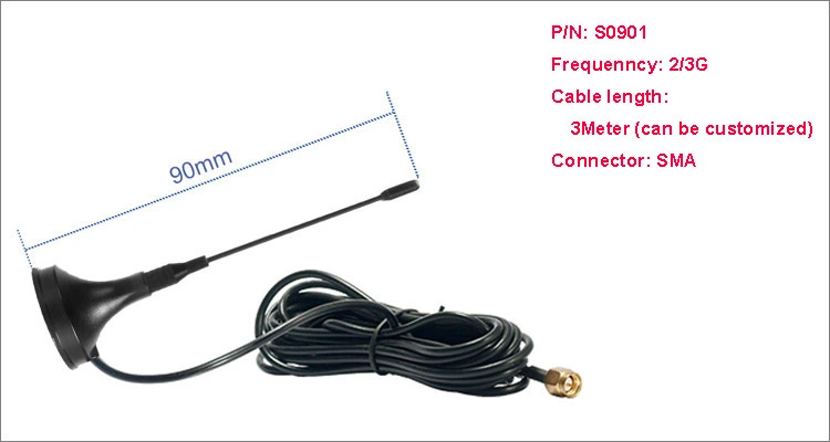 300mm Outdoor Waterproof 3 5dBi Stick Antenna 30cm Length SMA Male Connector GSM Sucker Antenna